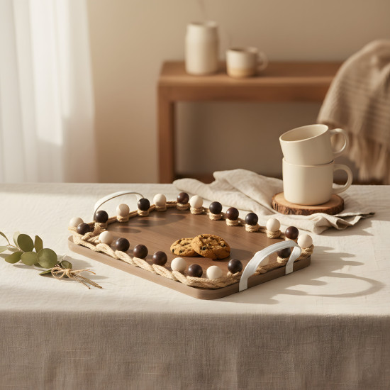 Wooden Tray Set 3 Pcs